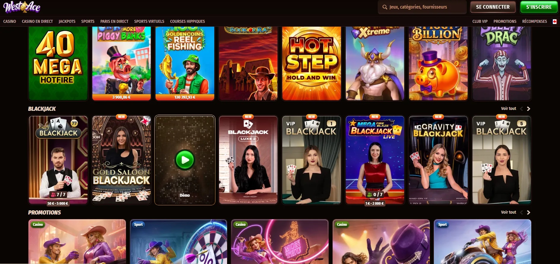 Westace Casino bonus